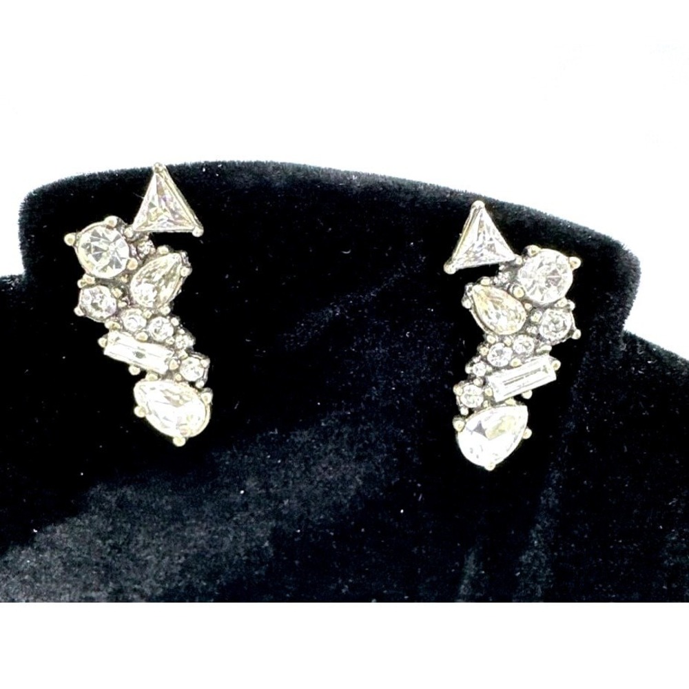 BaubleBar Rhinestone Statement Earrings Cluster Studs Party Cocktail